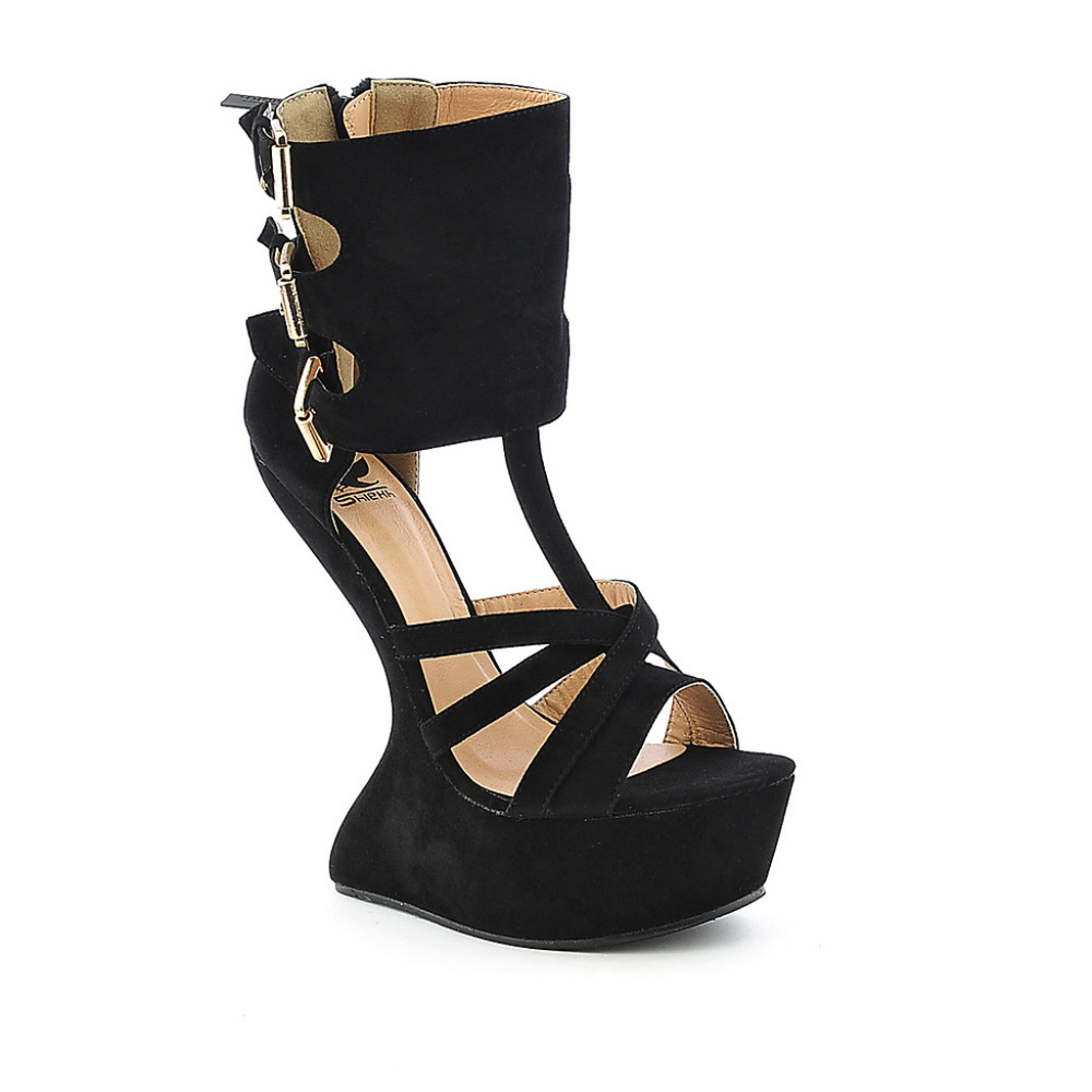 SHIEKH Black Curved Wedge